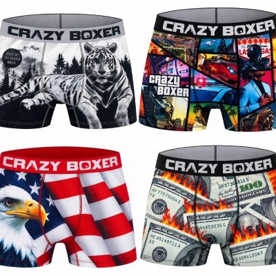 CRAZY BOXER 4Db-os Férfi Boxer Csomag