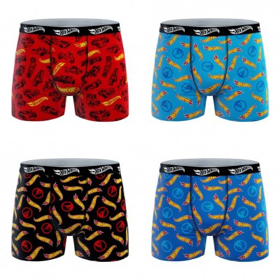 HOT WHEELS 4Db-os Fiú Pamut Boxer Csomag