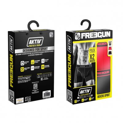 FREEGUN COTTON AKTIV SPORT 4 Db-os Boxeralsó Csomag